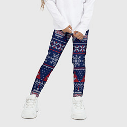 Леггинсы для девочки New Years sweater, цвет: 3D-принт — фото 2