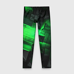 Детские легинсы Зеленая и черная абстракция геометрическая