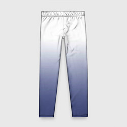 Леггинсы для девочки Туманный градиент бело-синий, цвет: 3D-принт