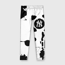 Леггинсы для девочки New York yankees - baseball team pattern, цвет: 3D-принт