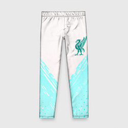 Леггинсы для девочки Liverpool logo texture fc, цвет: 3D-принт