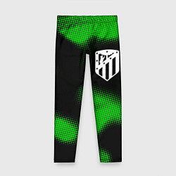 Леггинсы для девочки Atletico Madrid sport halftone, цвет: 3D-принт