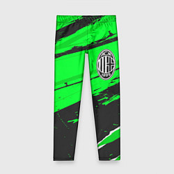 Леггинсы для девочки AC Milan sport green, цвет: 3D-принт