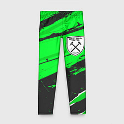 Леггинсы для девочки West Ham sport green, цвет: 3D-принт