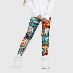 Леггинсы для девочки Пэчворк джинсы в СССР, цвет: 3D-принт — фото 2