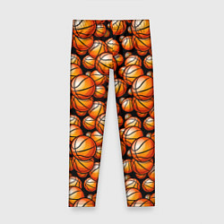 Леггинсы для девочки Баскетбольные мячики, цвет: 3D-принт