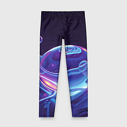 Леггинсы для девочки Космические мыльные пузыри, цвет: 3D-принт