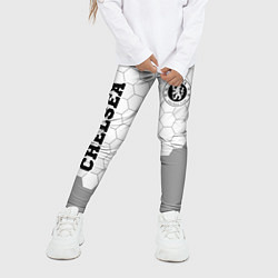 Леггинсы для девочки Chelsea sport на светлом фоне вертикально, цвет: 3D-принт — фото 2