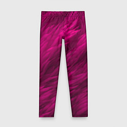 Леггинсы для девочки Мех в цвете маджента, цвет: 3D-принт