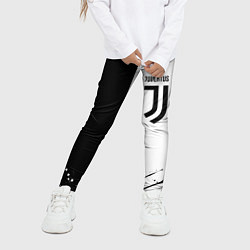 Леггинсы для девочки Juventus краски текстура спорт, цвет: 3D-принт — фото 2