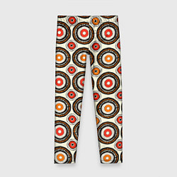Леггинсы для девочки Африканские узоры круг, цвет: 3D-принт