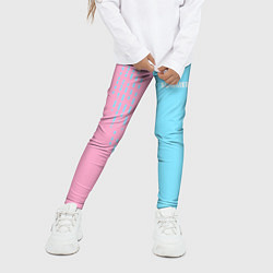 Леггинсы для девочки Summer-pink and blue, цвет: 3D-принт — фото 2