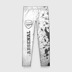 Леггинсы для девочки Arsenal - white gradient по-вертикали, цвет: 3D-принт