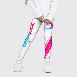 Леггинсы для девочки Deadlock neon gradient style вертикально, цвет: 3D-принт — фото 2