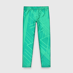 Детские легинсы Мятный зелёный однотонный геометричный