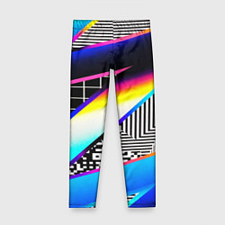 Детские легинсы Neon stripes geometry