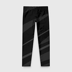 Леггинсы для девочки Чёрный с серым абстракция полосы, цвет: 3D-принт