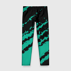 Детские легинсы The color is black and turquoise