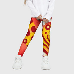 Леггинсы для девочки Африканский паттерн, цвет: 3D-принт — фото 2