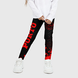 Леггинсы для девочки Porto - red gradient вертикально, цвет: 3D-принт — фото 2