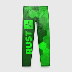 Леггинсы для девочки Rust - green gradient по-вертикали, цвет: 3D-принт