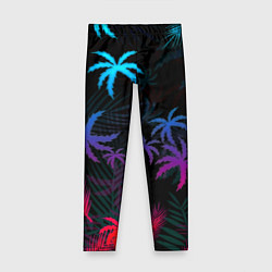 Леггинсы для девочки Тропики градиент, цвет: 3D-принт