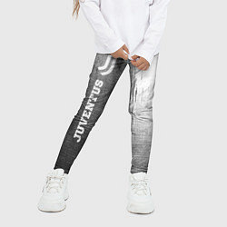 Леггинсы для девочки Juventus - grey gradient по-вертикали, цвет: 3D-принт — фото 2