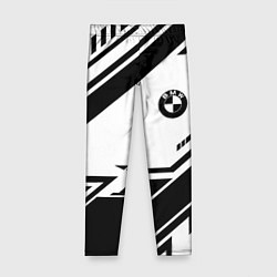 Леггинсы для девочки BMW geometry black, цвет: 3D-принт