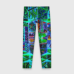 Детские легинсы Психоделика узор кислотный