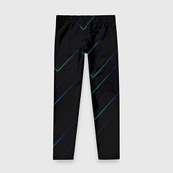Леггинсы для девочки Color blue black, цвет: 3D-принт