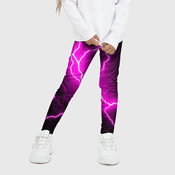 Леггинсы для девочки The color is pink and black, цвет: 3D-принт — фото 2