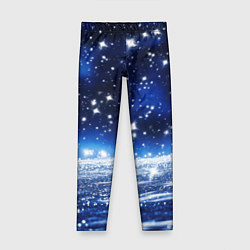 Леггинсы для девочки Космический синий абстрактный фон - текстура, цвет: 3D-принт