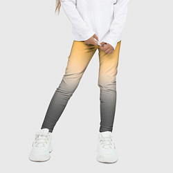 Леггинсы для девочки Бледный жёлто-серый градиент, цвет: 3D-принт — фото 2