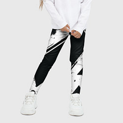 Леггинсы для девочки Color black white, цвет: 3D-принт — фото 2