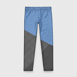 Леггинсы для девочки Сине-серый геометричный, цвет: 3D-принт