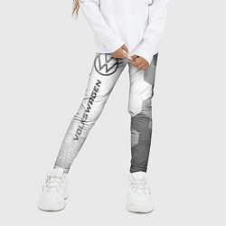 Леггинсы для девочки Volkswagen - white gradient по-вертикали, цвет: 3D-принт — фото 2