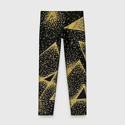 Леггинсы для девочки Triangle yellow with dots, цвет: 3D-принт