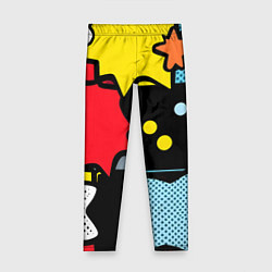 Леггинсы для девочки Поп абстракция, цвет: 3D-принт
