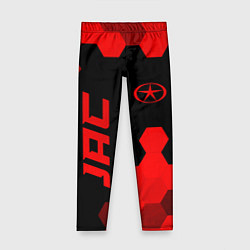 Леггинсы для девочки JAC - red gradient вертикально, цвет: 3D-принт
