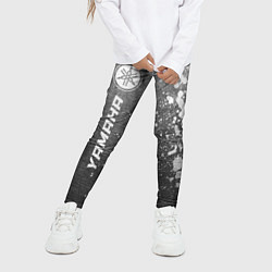 Леггинсы для девочки Yamaha - grey gradient по-вертикали, цвет: 3D-принт — фото 2
