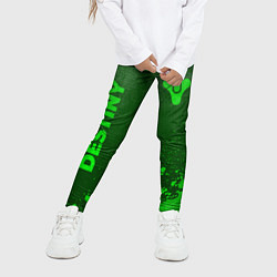 Леггинсы для девочки Destiny - green gradient вертикально, цвет: 3D-принт — фото 2