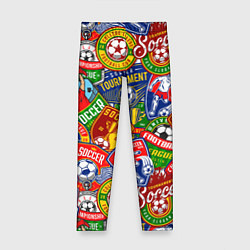Леггинсы для девочки Футбольные лиги паттерн, цвет: 3D-принт