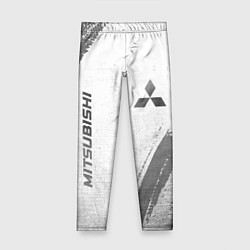 Леггинсы для девочки Mitsubishi - white gradient вертикально, цвет: 3D-принт