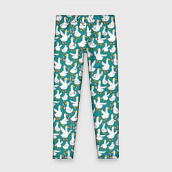Леггинсы для девочки Злой гусь узор, цвет: 3D-принт