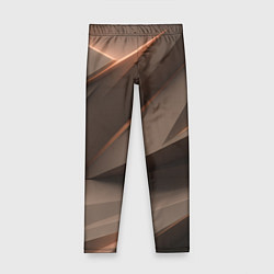Леггинсы для девочки Кофейная объемная текстура, цвет: 3D-принт