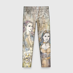 Леггинсы для девочки Девушки стимпанк, цвет: 3D-принт