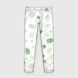 Леггинсы для девочки Текстура белой гавайской рубашки, цвет: 3D-принт