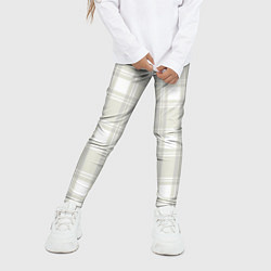 Леггинсы для девочки Checked white completely, цвет: 3D-принт — фото 2