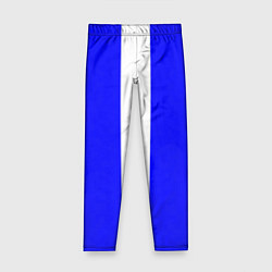 Леггинсы для девочки Color white blue line, цвет: 3D-принт