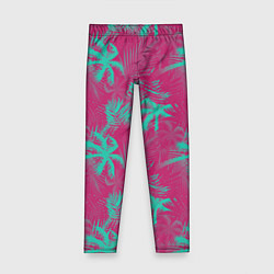 Детские легинсы Palm pink light blue